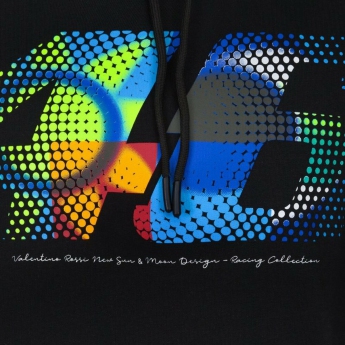 Valentino Rossi мъжки суитшърт с качулка VR46  -  Sun and Moon black 2022