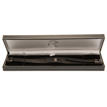 Rangers FC гривна Black IP Leather Bracelet
