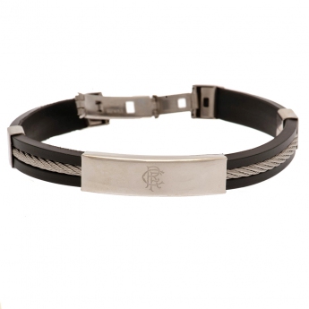 Rangers FC гривна Silver Inlay Silicone Bracelet