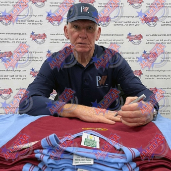 Легенди футболна фланелка Aston Villa 1982 Withe Signed Shirt