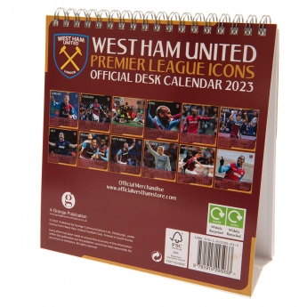 West Ham United календар Desktop Calendar 2023