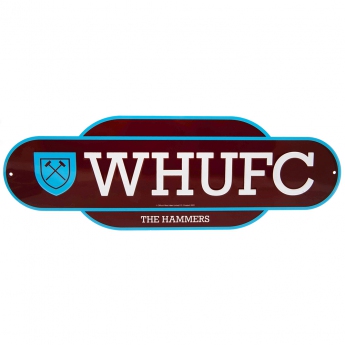 West Ham United табела за стена Colour Retro Sign