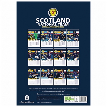 Футболни отбори календар Scotland A3 Calendar 2023