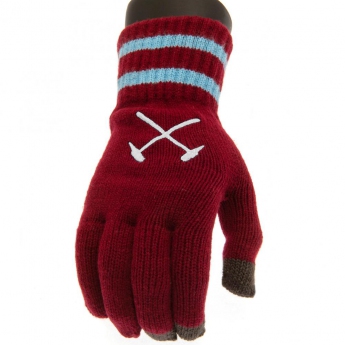 West Ham United детски ръкавици Touchscreen Knitted Gloves Youths