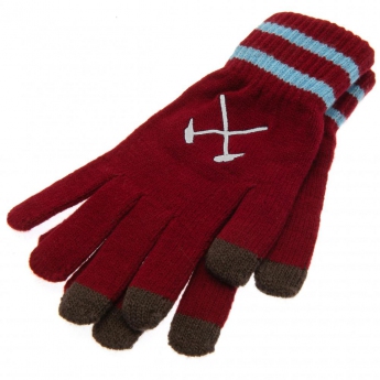 West Ham United детски ръкавици Touchscreen Knitted Gloves Youths