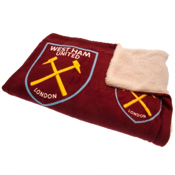 West Ham United одеяло Sherpa Fleece Blanket