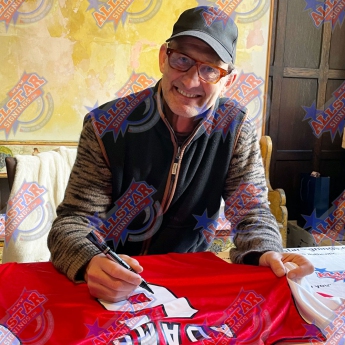 Легенди фланелка с рамка Arsenal FC Adams Retro Signed Shirt (Framed)