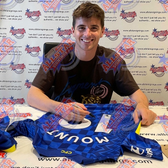 Легенди фланелка с рамка Chelsea FC Mount Signed Shirt (Framed)