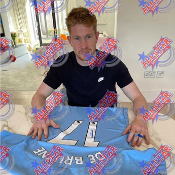 Легенди фланелки с рамка Manchester City FC De Bruyne & Foden Signed Shirts (Dual Framed)