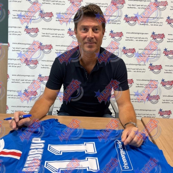 Легенди фланелка с рамка 2019-2020 Laudrup Signed Shirt (Framed)