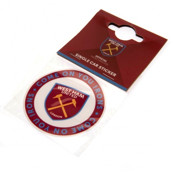 West Ham United стикер Single Car Sticker COYI