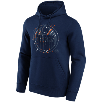 Edmonton Oilers мъжки суитшърт с качулка Etch Hoodie navy