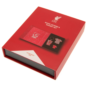 Liverpool FC подаръчен комплект Badge, Keyring and Magnet Set