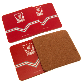 Liverpool FC подложка за чаша 4pk Retro Coasters
