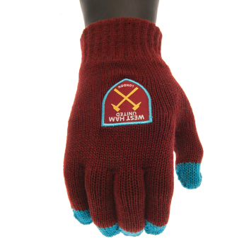 West Ham United мъжки ръкавици Touchscreen Knitted Gloves Adults