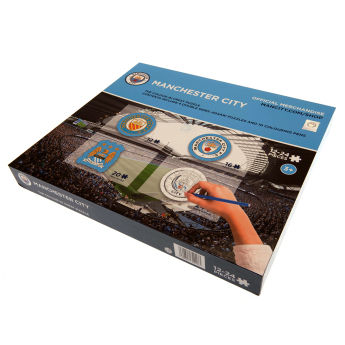 Manchester City детски пъзел Colour-In Crest