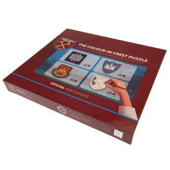 West Ham United детски пъзел Colour-In Crest