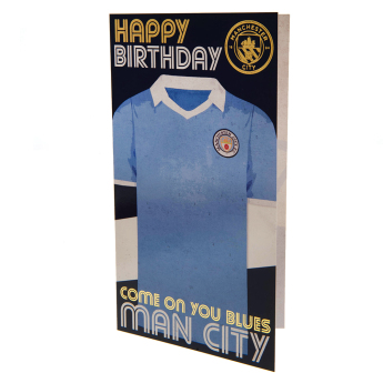 Manchester City картичка за рожден ден Retro - Hope you have a great day!