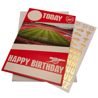 Arsenal FC картичка за рожден ден със стикери Hope you have a brilliant day