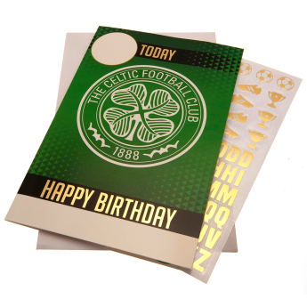 Celtic FC картичка за рожден ден със стикери To a No.1 Celtic Fan! Have an amazing day