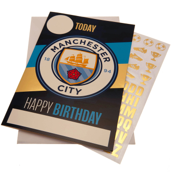 Manchester City картичка за рожден ден със стикери Hope you have a brilliant day