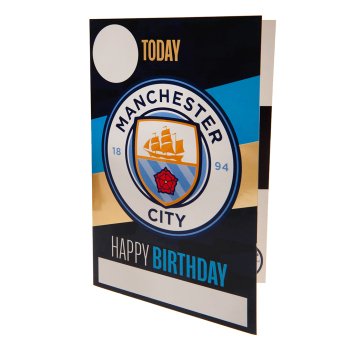 Manchester City картичка за рожден ден със стикери Hope you have a brilliant day