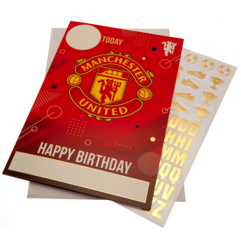 Manchester United картичка за рожден ден със стикери To the No.1 Utd fan have an amazing day