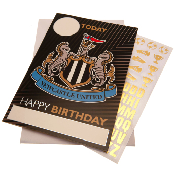 Newcastle United картичка за рожден ден със стикери Hope you have a fantastic birthday!