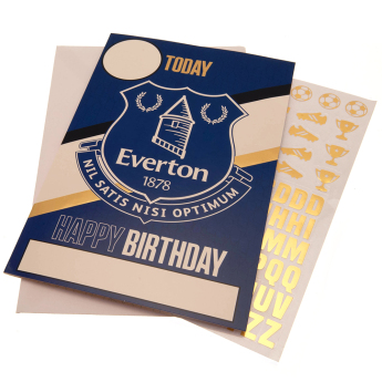 Everton FC картичка за рожден ден със стикери Have a fantastic Birthday