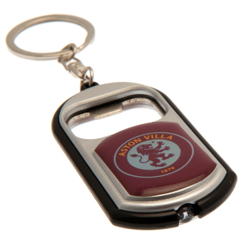 Aston Villa ключодържател с отварачка Keyring Torch Bottle Opener red