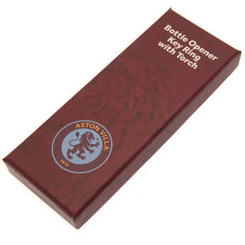 Aston Villa ключодържател с отварачка Keyring Torch Bottle Opener red