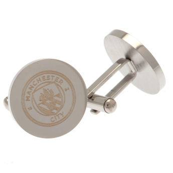 Manchester City копчета за ръкавели Stainless Steel Round Cufflinks