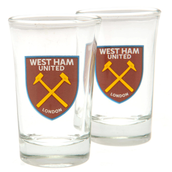 West Ham United чашка за алкохол 2pk Shot Glass Set