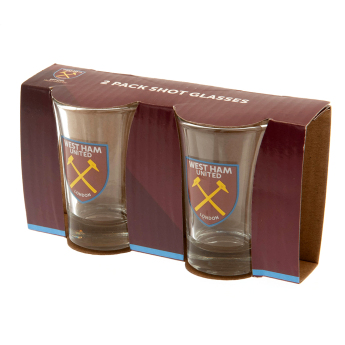 West Ham United чашка за алкохол 2pk Shot Glass Set