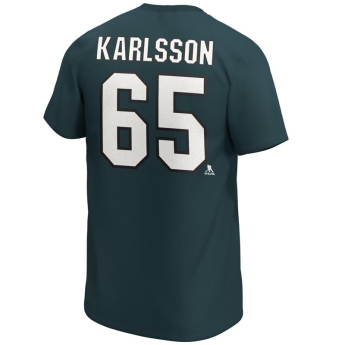 San Jose Sharks мъжка тениска Erik Karlsson Iconic Name & Number Graphic
