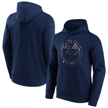 Edmonton Oilers мъжки суитшърт с качулка Etch Hoodie navy