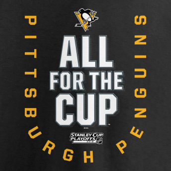Pittsburgh Penguins дамска тениска black 2018 Stanley Cup Playoffs Bound Behind The Net