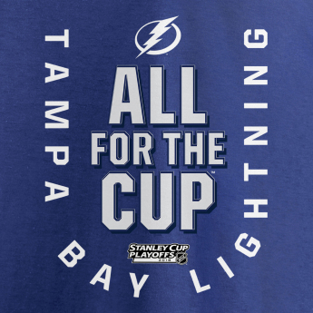 Tampa Bay Lightning дамска тениска blue 2018 Stanley Cup Playoffs Bound Behind The Net