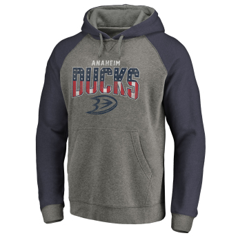 Anaheim Ducks мъжки суитшърт с качулка grey Freedom Tri-Blend Raglan