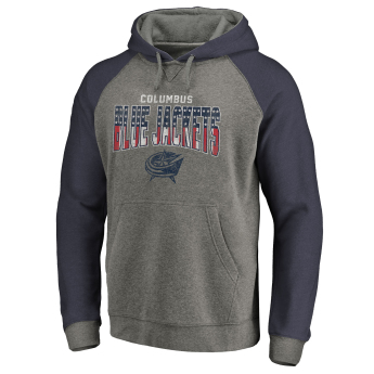 Columbus Blue Jackets мъжки суитшърт с качулка grey Freedom Tri-Blend Raglan