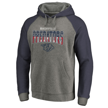 Nashville Predators мъжки суитшърт с качулка grey Freedom Tri-Blend Raglan