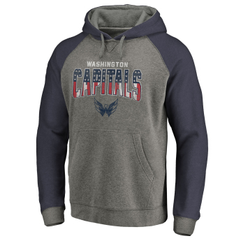 Washington Capitals мъжки суитшърт с качулка grey Freedom Tri-Blend Raglan