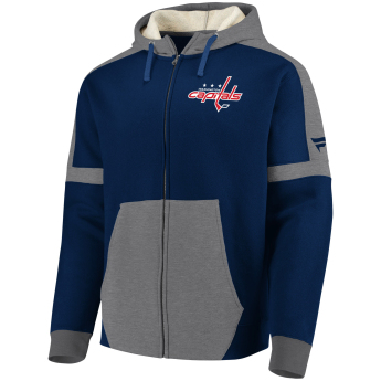 Washington Capitals мъжки суитшърт с качулка blue Iconic Fleece Full-Zip Hoodie