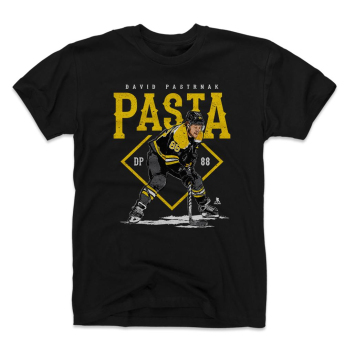 Boston Bruins мъжка тениска David Pastrnak #88 Pasta WHT 500 Level