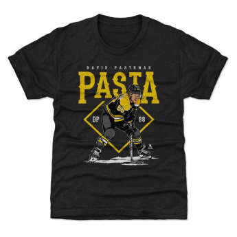 Boston Bruins детска тениска David Pastrnak #88 Pasta WHT 500 Level
