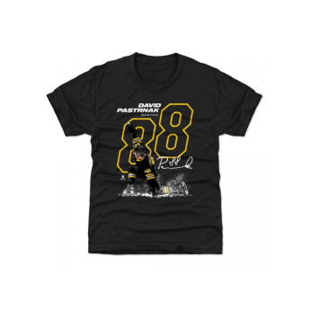Boston Bruins мъжка тениска David Pastrnak #88 OUTLINE 500 Level