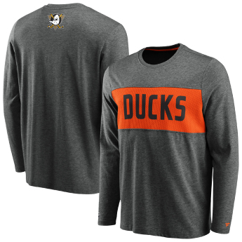 Anaheim Ducks мъжка тениска с дълъг ръкав Iconic Back to Basics Long Sleeve Shirt