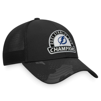 Tampa Bay Lightning баскетболна шапка с козирка 2021 Stanley Cup Champions Locker Room Adjustable Trucker