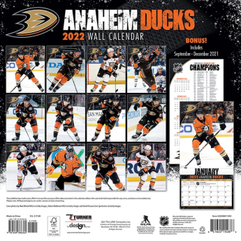 Anaheim Ducks календар 2022 wall calendar