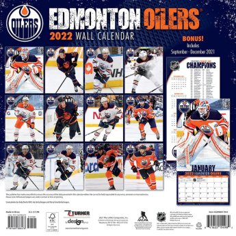 Edmonton Oilers календар 2022 wall calendar
